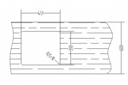 Sklenený drez S Line 780x435 1x, čierny