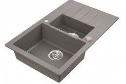 Sink Solution Natura 120,sivá metalik